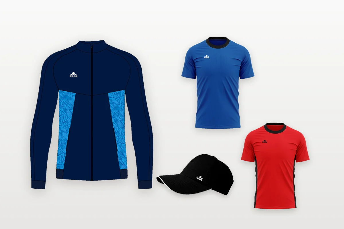 Survêtement, maillots et casquette personnalisables Beda